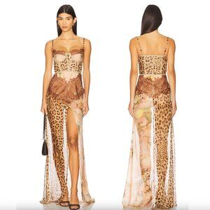 nude dress fashion Nude asymmetric crêpe dress with embroidery